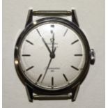 Omega, a steel-cased Seamaster 30 wrist watch, with baton numerals and centre sweep seconds, the
