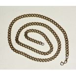 WITHDRAWN A 9ct gold curb-link neck chain, 48cm long, 24g.