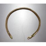 An 18ct gold chain bracelet, 20cm, 6.4g.