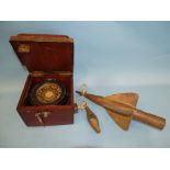 A 20th century gimballed compass marked 'The Boston' Camper & Nicholson, Gosport, 13cm diameter,
