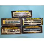 Graham Farish N gauge, 8026 Class 47 diesel Intercity locomotive in associated box, and four