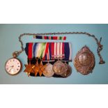 A WWII group of six medals awarded to D J X 129985 E W Walbridge: 1939-45, Atlantic and Italy Stars,
