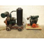 A Stuart Turner 1 horse power engine no.P4 80021 and a smaller Stuart engine, (both in need of
