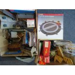 Hornby OO gauge, a boxed R070 Turn Table and a quantity of trackside buildings, track, rolling