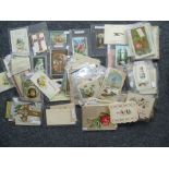 Approximately 100 Victorian greetings cards by Hildesheimer & Co, Wolf Davidsson, Joseph Mansell,