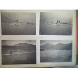 An Edwardian album of photographs, including five 8½x10½ photographs of Hong Kong, one of HMS Hermes