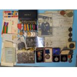 A WWI/WWII Military OBE group of seven medals awarded to Major William John Stuart RM: OBE on 2nd-