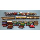 OO gauge, two kit-built GWR 1st/3rd/Brake coaches and a quantity of wagons, (all unboxed), (35).