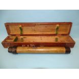 A Ross, London, 3 to 9 variable power gun sight no.70353, 56cm long, in fitted wooden case.