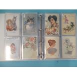 An album of 112 artist postcards by George Studdy, Mabel Lucie Attwell (x11), Fred Spurgin, Agnes