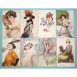 Twenty-seven glamour postcards by Barribal, (27).