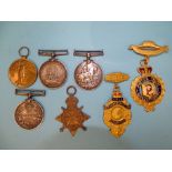 A WWI DSM group of five medals awarded to 175824 A W Ferris CH-STO-RN: Distinguished Service