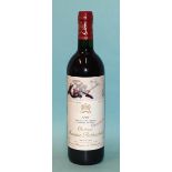 Chateau Mouton Rothschild Pauillac 1996, 12.5% vol, 75cl, one bottle, low neck, capsule good.