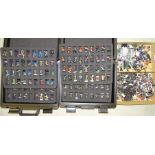 A large collection of Games Workshop Warhammer figures and accessories, mainly painted, contained in