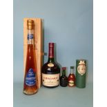 Courvoisier Cognac, 40%, 70cl, one bottle, Domiane Des Cassagnoles Armagnac, 41%, 200ml, one bottle,