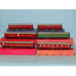 Hornby Dublo, six coaches: D14 (x2), 4054, 4078, 4063 and 4075, (all boxed, some boxes a/f), (6).