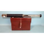 An early-20th century single-draw telescope by Ross of London, pattern 373B, no.89251 and a