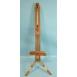 A Radial easel by Windsor & Newton, bearing numerous paper labels, Ben Hartley, The Lilacs,