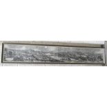 A print of a panoramic engraving 'Praga', 29 x 178cm and other furnishing prints and pictures.