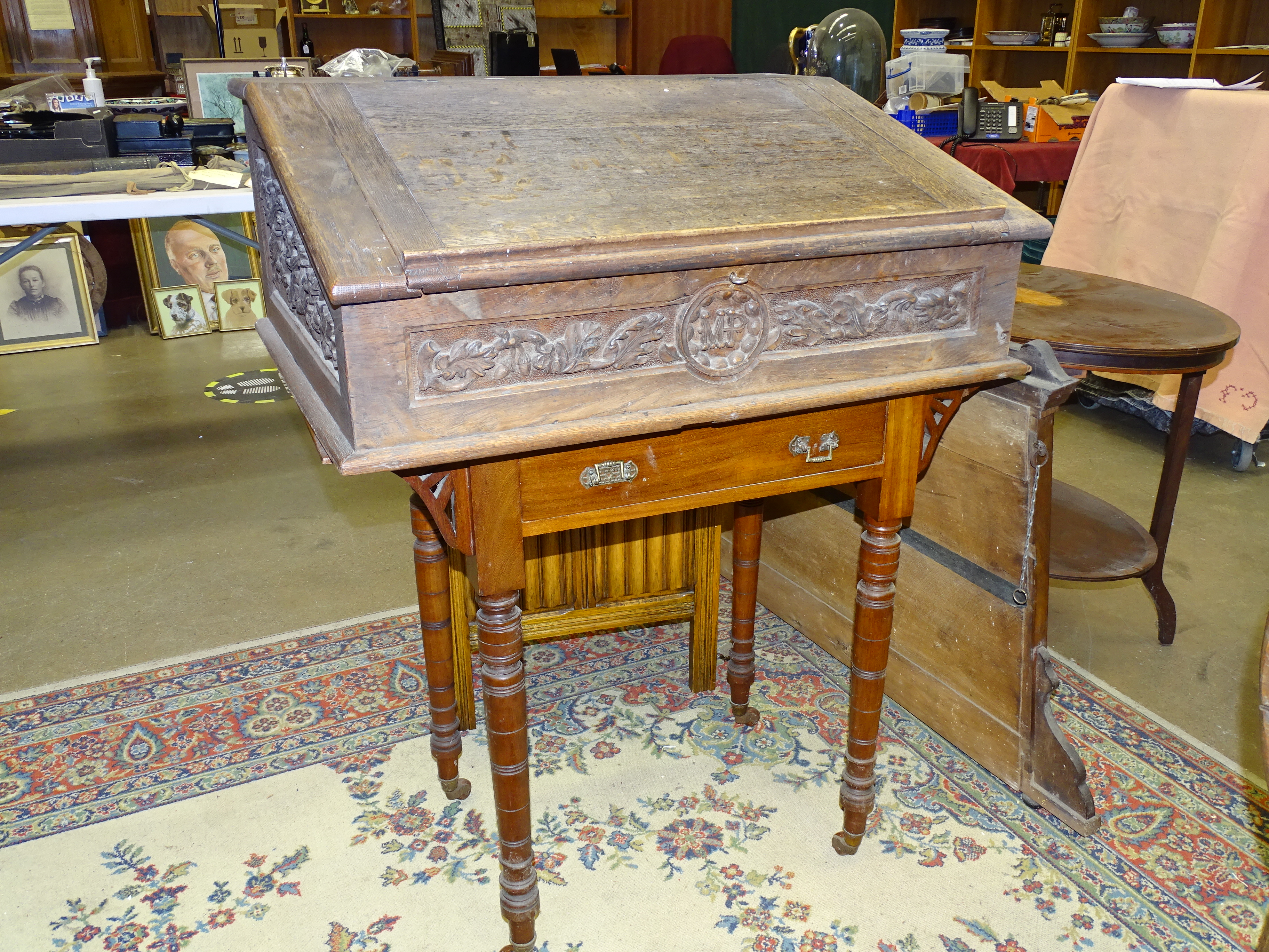 An Edwardian inlaid oval occasional table, an inlaid mahogany overmantle mirror, 102cm wide, 80cm - Image 2 of 3