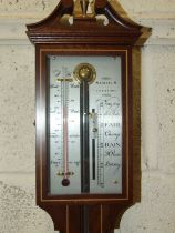 A modern stick barometer by Sewills, Liverpool, 96cm.