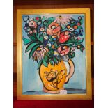 Nata Lovett-Turner (1915-1990) Still Life - Jug with Flowers, oil on board, signed verso, 47 x 37cm.