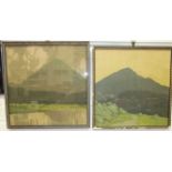 After Paul Henry, 'Irish Landscapes', two coloured prints, each 55cm x 55cm, (2).