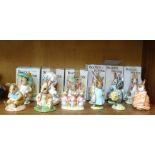 Twelve Beswick Beatrix Potter figures, all BP3, Benjamin Bunny, Old Mr Bouncer, Lady Mouse, Benjamin
