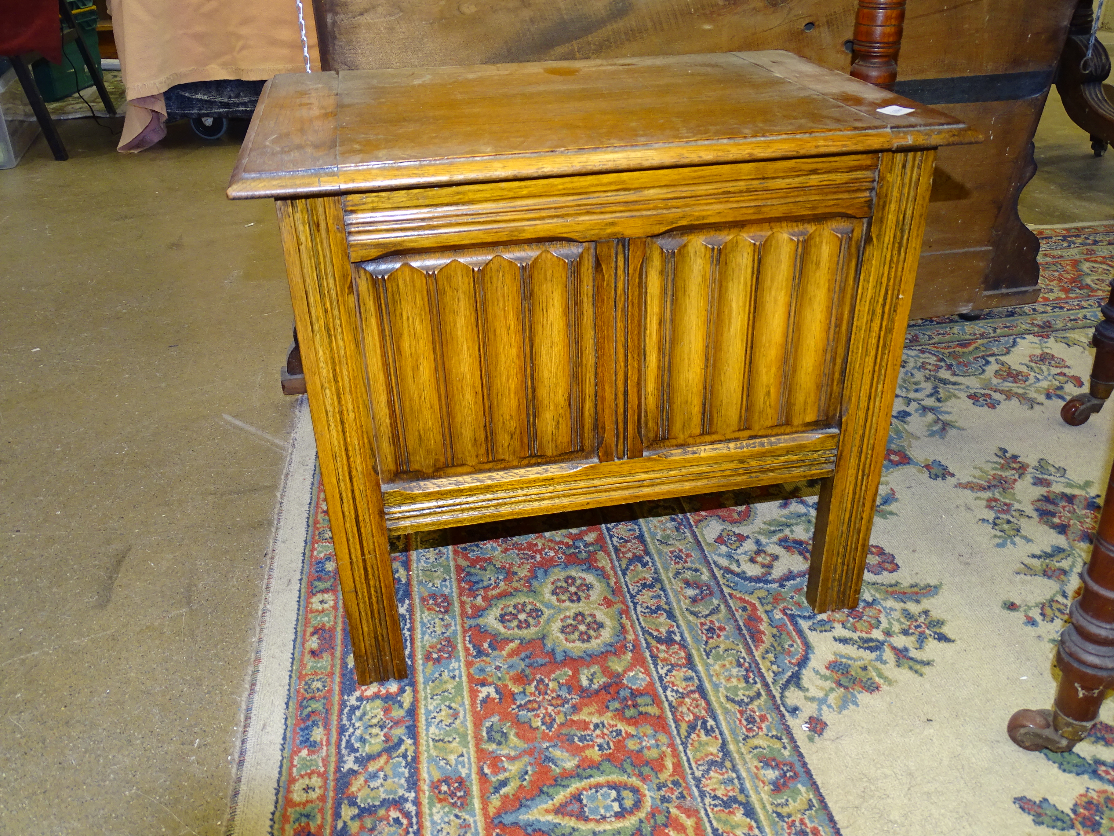 An Edwardian inlaid oval occasional table, an inlaid mahogany overmantle mirror, 102cm wide, 80cm - Image 3 of 3