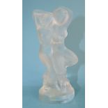 A Lalique frosted art glass figural group 'Serge/Josephine, Intertwined Dancers', etched to base