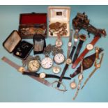 An 'Acme Lever' silver-cased keywind pocket watch, a quantity of gent's and lady's wrist watches,