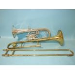 A Besson & Co. Class A New Standard silver-plated euphonium impressed with A [crow's foot] 6632,