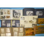 Three olive wood souvenir albums of photographs of the Holy Land, three albums of small