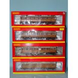 Hornby OO gauge, four LNER Gresley Suburban coaches: R4515, R4516, R4517 and R4518A, (all boxed).