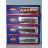 Bachmann OO gauge, four boxed coaches: 39-475, 39-600, 39-610 and 39-620, (4).