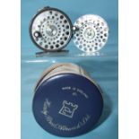 A Hardy Bros Ltd alloy 2 7/8'' trout fly reel "The Featherweight", together with one spare spool, in