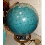 A mid-20th century illuminated celestial globe marked Columbus-Himmelsglobus, bearbeitet von Prof Dr