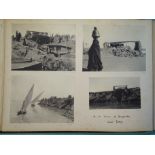 "Souvenir d'Egypte", an album of approximately 180 photographs, mainly 7 x 9.5cm snaps dated 1901-