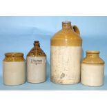 A Price of Bristol stoneware and part honey-glazed two-gallon flagon impressed 137 Coates & Co,