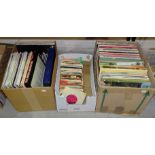 A collection of LP and 45RPM records, mainly easy listening, country genres, etc.