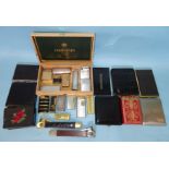 A Vinci silver-plated lighter, 5 x 2.7cm, a Vinci Flaminaire gold-plated lighter no.KDC67,