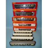 Hornby OO gauge, Pullman coaches, four boxed: R4377 Devon Belle Observation Car, R4163, R4150A and