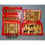 Britains, Scottish Regiment, (boxed), sets: 7206, 7207, 7237, 7245 and 7218 and nine unboxed