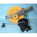 An Alvey Reef Master 11'' boat winch reel, single-wind and with fixing vice and a Scotty Laketroller