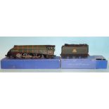 Hornby Dublo, EDL11 4-6-2 BR locomotive "Silver King" RN 60016, with D11 tender, (both in plain blue