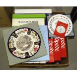 A collection of eleven Spode Christmas plates, 1970/1972-81, other commemorative plates, forty-two