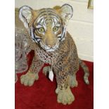 Matt Cummings, a wire mesh and painted sculpture of a tiger cub, 41cm high.