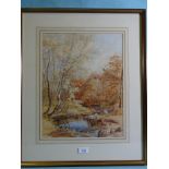 Phillip Mitchell (1814-1896) ON THE PLYM, AUTUMN Signed watercolour, dated '51, 42 x 33cm.