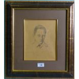 20th century German School PORTRAIT OF BERNARD RAEKE AS A BOY Pencil drawing, signed with monogram