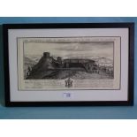 'A View of Hamoze and Plymouth Dock from Mount Edgcumbe', engraving after James Mason, 37 x 57cm, (